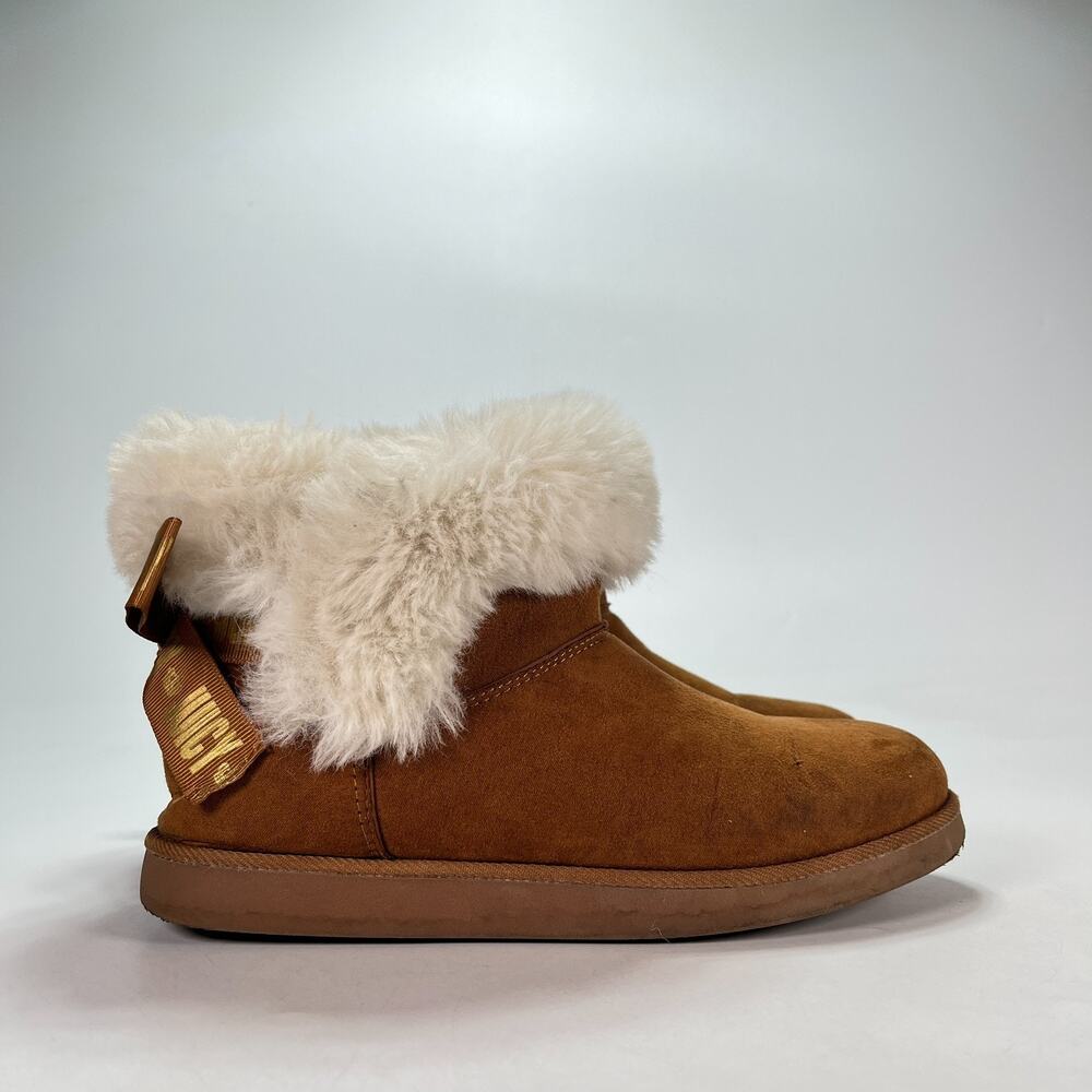 Juicy Couture King Chestnut Brown Cozy Cold Weather Ankle Booties Women's Size 8